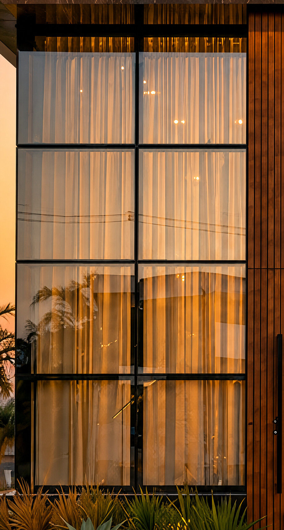 Vidro e cortinas