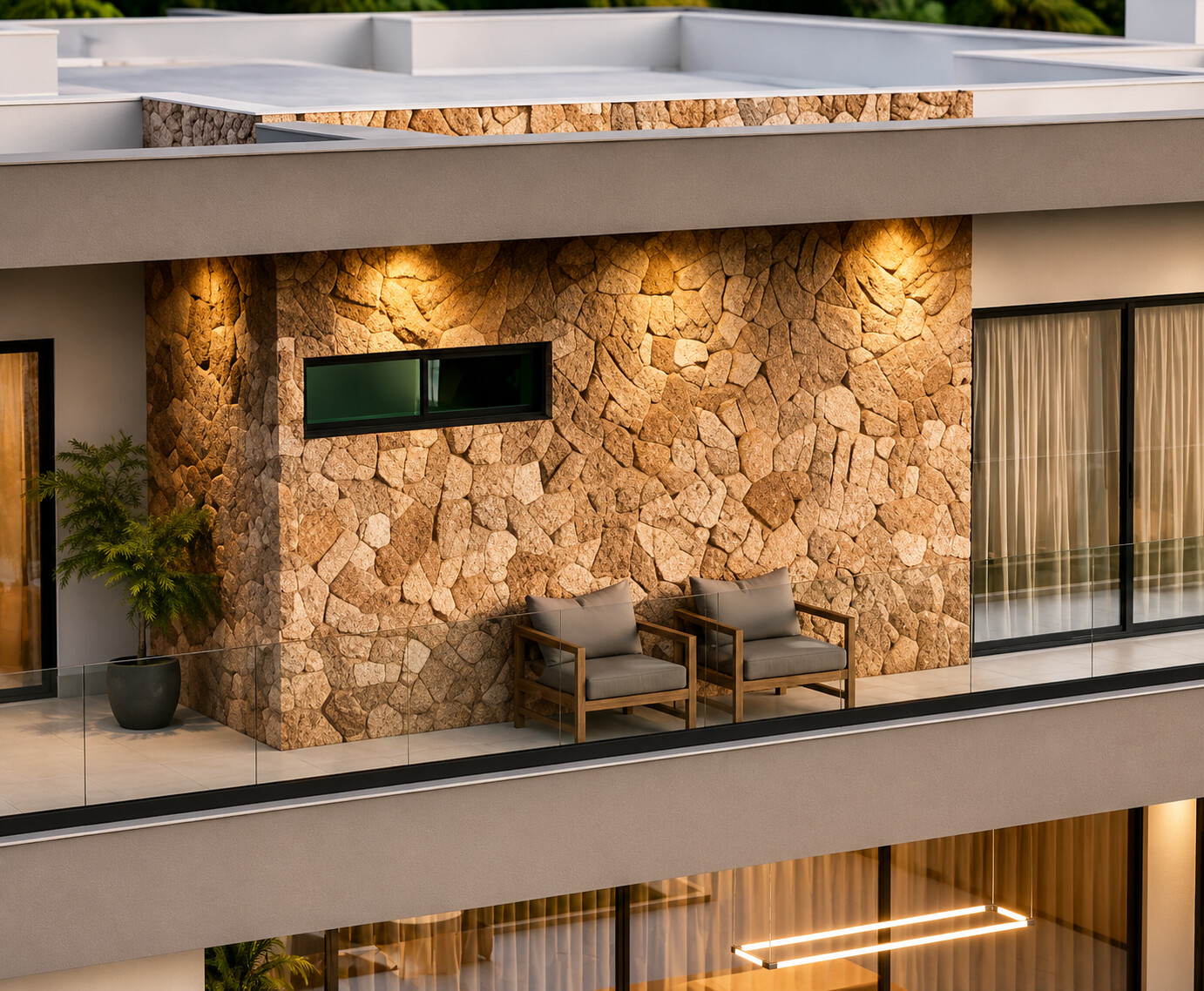 Fachada em pedra